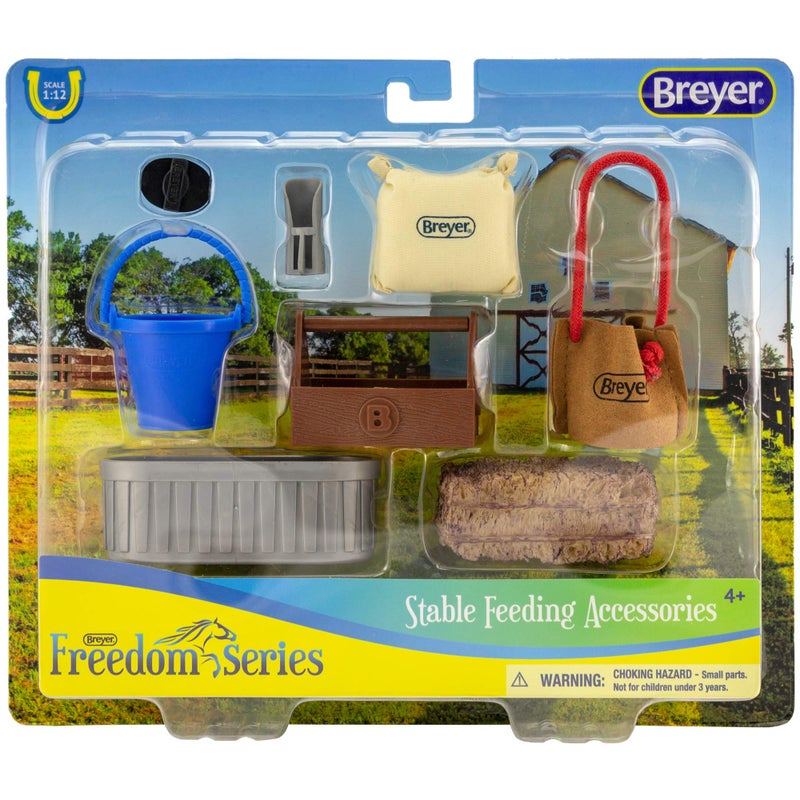 Breyer Classics Stable Feeding Horse Accessories Set Multicolor, 10.5" x 8.5" - Image 1