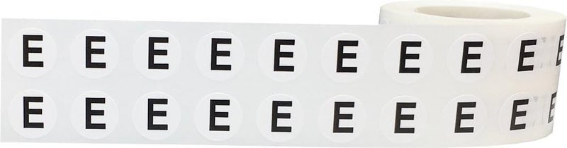 InStockLabels.com Letter E Inventory Labels .5 Inch Round Circle Dots 1,000 Adhesive Stickers - Image 2