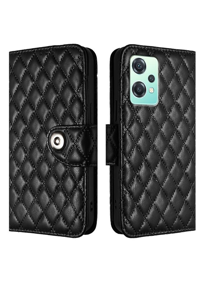 S-TOP Case For OnePlus Nord CE 2 Lite 5G Rhombic Texture Flip Leather Phone Case with Lanyard - Image 2