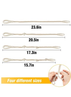 SYOSI 6 Pack Adjustable Macrame Plant Hanger Extenders 15.7" to 23.6" Thickened Rope Hanging Plant Extender Durable Rope Plant Hanger Extender for Indoor Outdoor Plant Pot Holder Home Decoration Beige  - Image 5