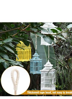 SYOSI 6 Pack Adjustable Macrame Plant Hanger Extenders 15.7" to 23.6" Thickened Rope Hanging Plant Extender Durable Rope Plant Hanger Extender for Indoor Outdoor Plant Pot Holder Home Decoration Beige  - Image 3