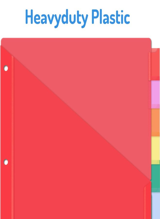 Forvencer 24 Count Dividers with Two Pockets, 8 tab Binder Dividers for 3 Ring Binder Organizer, Multicolor, 3 Sets - Image 2