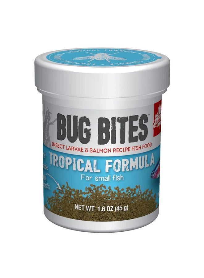 Fluval Bug Bites Tropical Fish Food, Small Granules for Small to Medium Sized Fish, 1.6 oz., A6577 - Image 1
