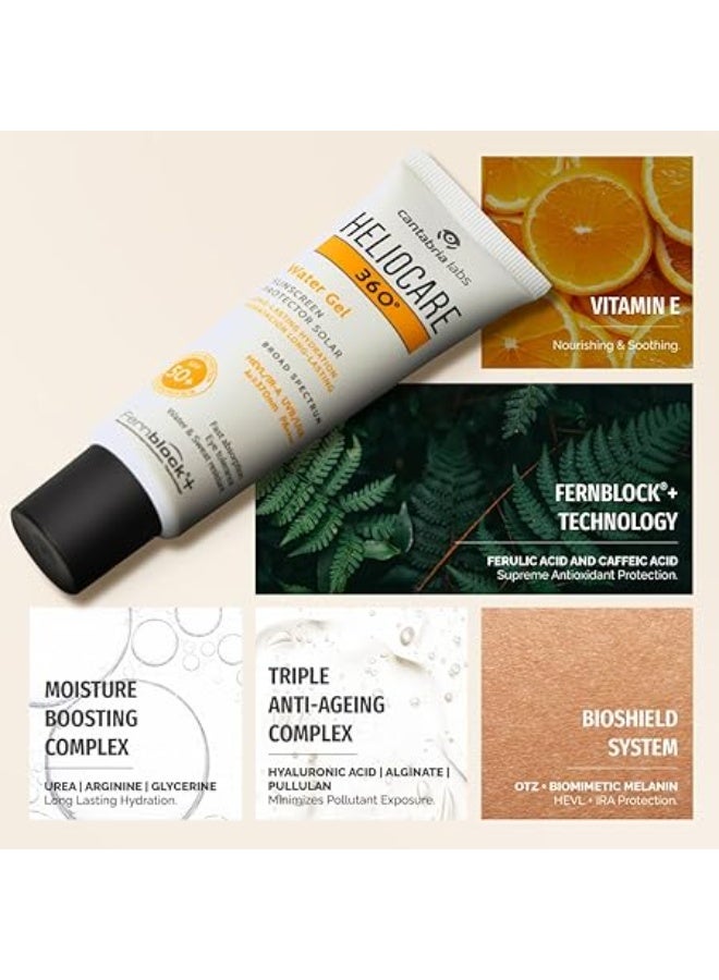 جل هيليوكير 360º المائي SPF50+ واقي الشمس الملون برونزي 50 مل - Image 4