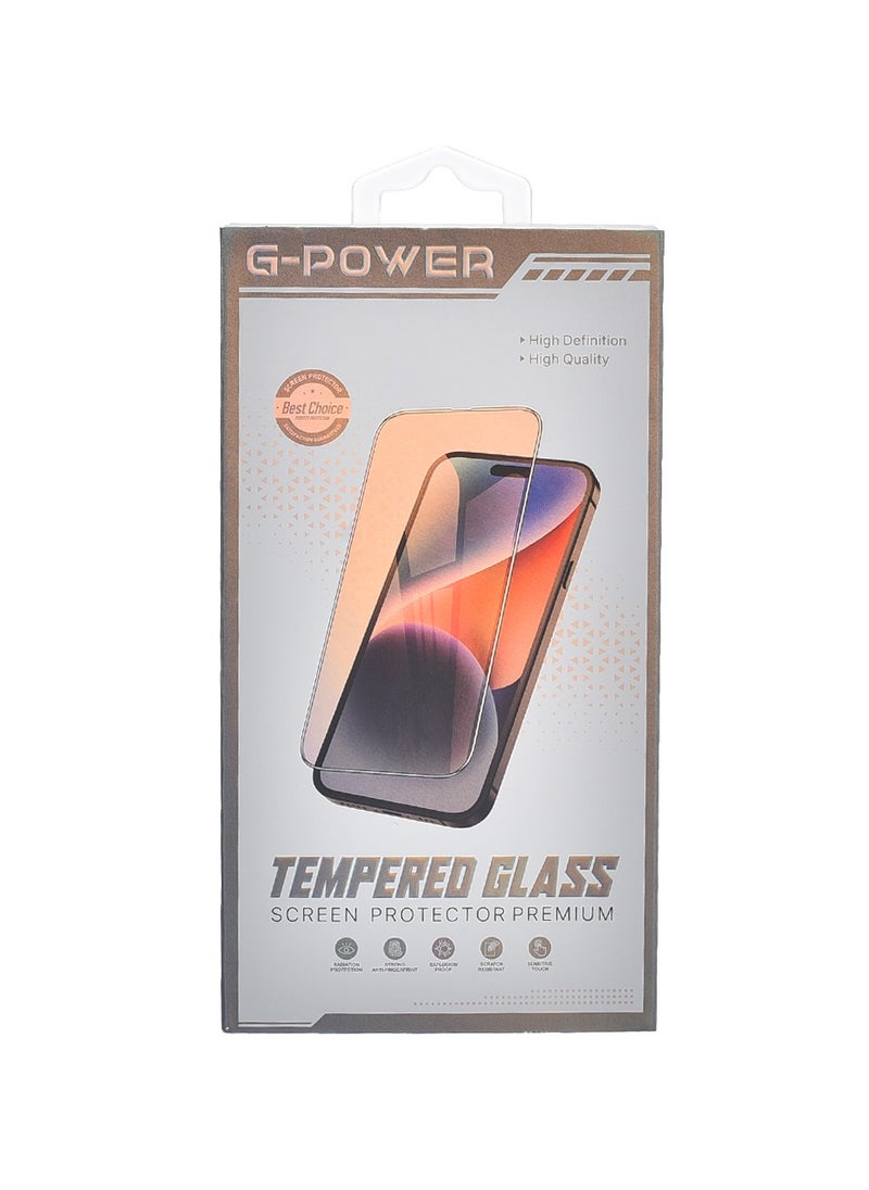 G-Power 9H Tempered Glass Screen Protector Premium With Anti Scratch Layer And High Transparency For Samsung Galaxy A12 6.5 Inch Set Of 3 Pieces - Transparent