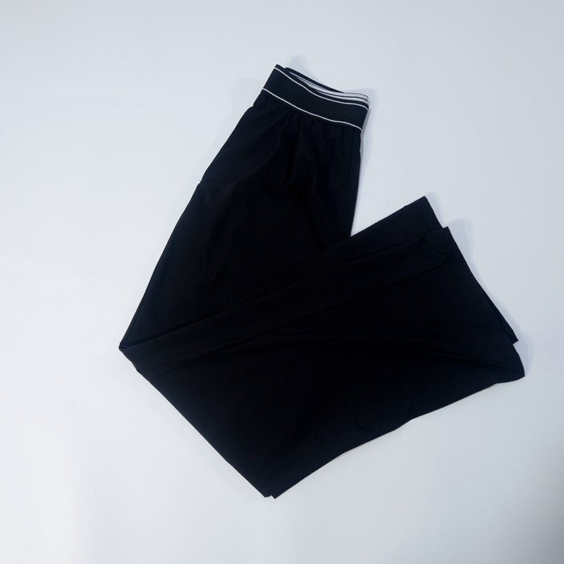 Summer Tennis Pants for Women, Lightweight, Sun-Protective, Breathable, Quick-Dry, Loose Yoga Fitness Straight Wide-Leg Long Pants - Image 1