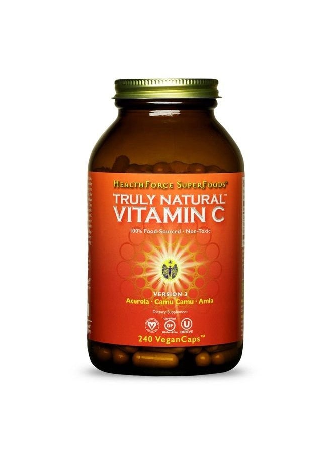 HEALTHFORCE SUPERFOODS Truly Natural Vitamin C - 240 Vegan Caps  - Image 1