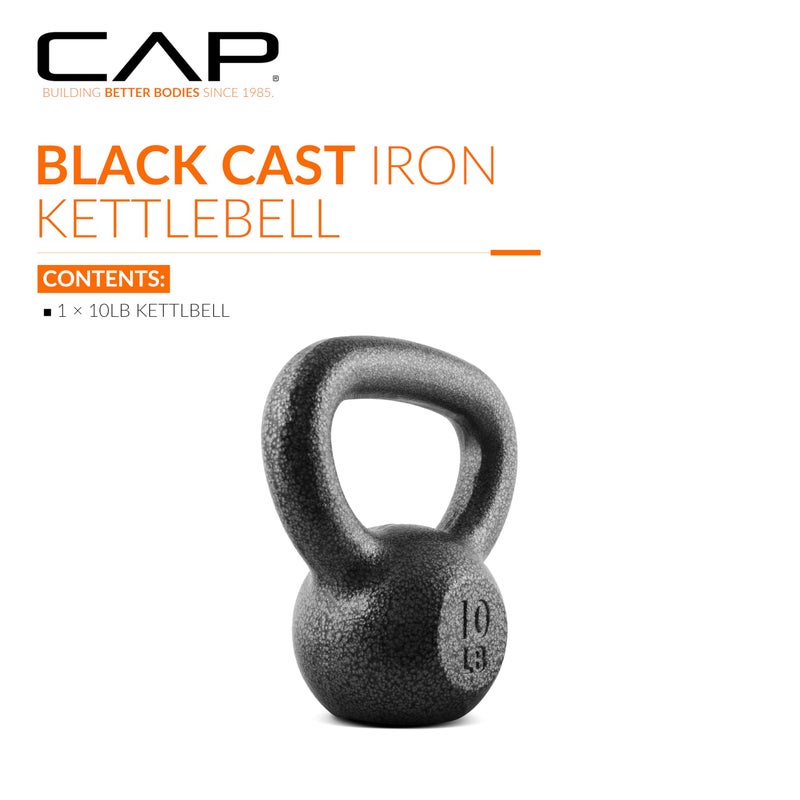 CAP Barbell Black Cast Iron Kettlebell | 10 Pounds - Image 2