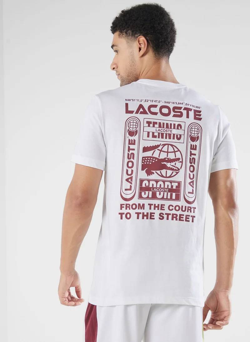 LACOSTE Graphic Crew Neck T-Shirt