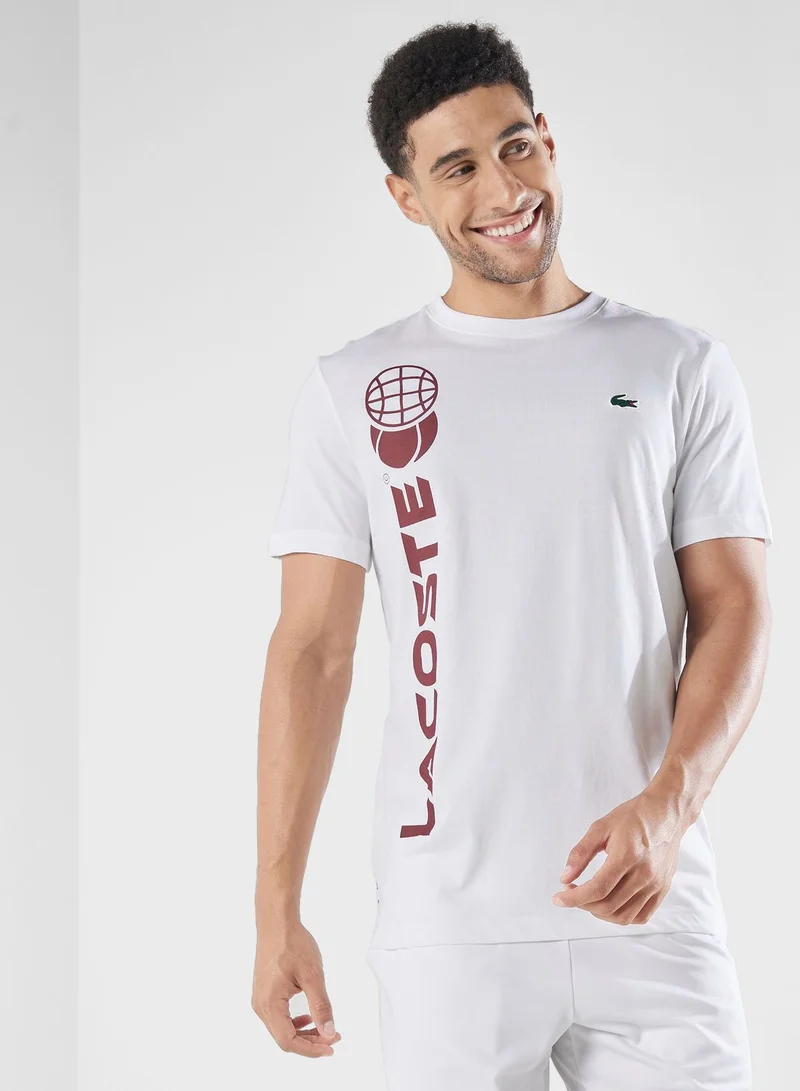 LACOSTE Graphic Crew Neck T-Shirt
