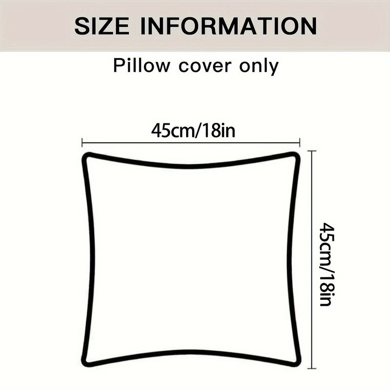 Brown 18x18 Inch Bohemian Flax Trim Throw Pillowcase Simple Decor - Image 3