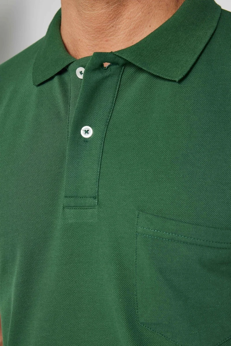 Tudors Men's Classic Fit Comfortable Cut 100% Cotton Plain Pique Green Polo Neck T-Shirt