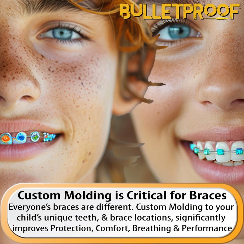 Bulletproof Mouthguards Bulletproof Braces Mouthguard â€“ Worldâ€™s Thinnest & Strongest Sports Mouth Guard for Braces! Basketball Football Lacrosse Wrestling Hockey Rugby BJJ MMA Boxing Mouthpiece â€“ Adult Youth & Kids - Image 4