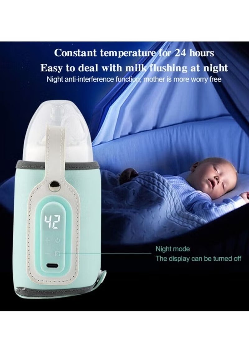 Generic Portable Bottle Warmer Baby Bottle Warmer with LCD Display Bottle Warmer On The Go USB Bottle Warmer for Baby Bottles  - Image 3