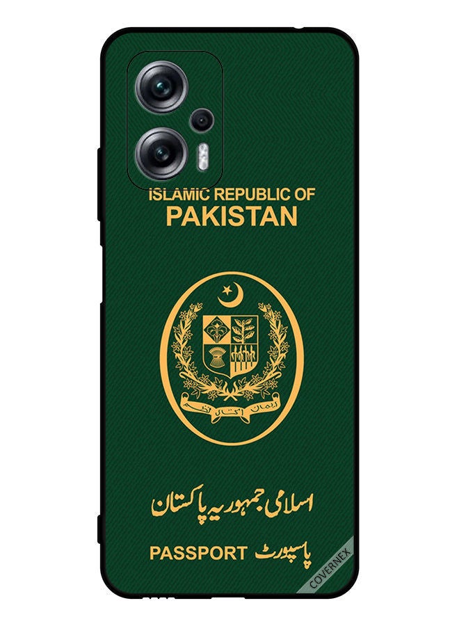 Covernex Protective Case Cover For Xiaomi Redmi Note 11T Pro Pakistan Passport Pattern - Image 1