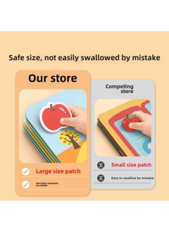 Generic # Tearing Books Baby Toys Quiet Hand Tearing Cloth Books 0-1 Year Old Baby 6 Months 12 Early Education Hook And Loop Can Bite-Color: Enlightenment Book (need To Apply Velcro Yourself) + Animal Magnetic Puzzle  - Image 4