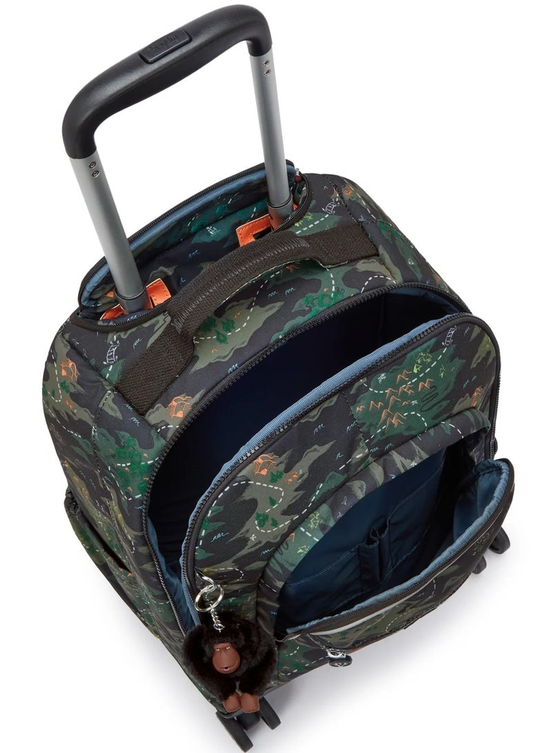 kipling New Zea Large 4 Double Wheeled Trolley Backpack (With Laptop Protection) - Camo Treasure - Image 3