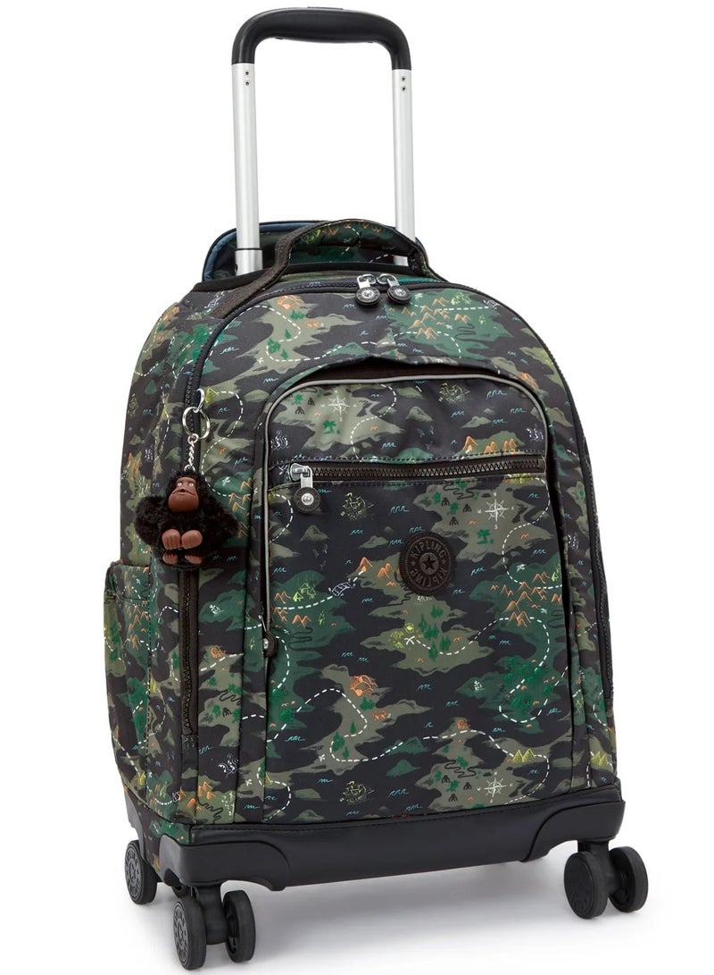 kipling New Zea Large 4 Double Wheeled Trolley Backpack (With Laptop Protection) - Camo Treasure - Image 4