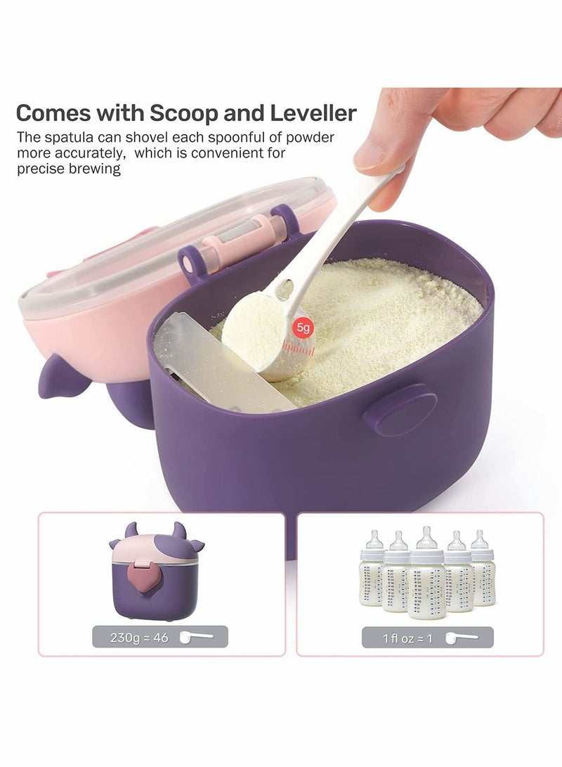 Excefore Baby Formula Dispenser, Portable Storage Formula Containers with Scoop and Leveller - Image 4