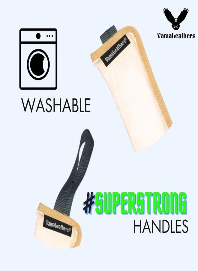 Vama Leathers Vama Dog Training Bite Tug - Dual Handle Durable Bite Toy (12 x 4 Inch) for PSA, IGP & Working Dogs -Obedience & Bite Work - Image 3