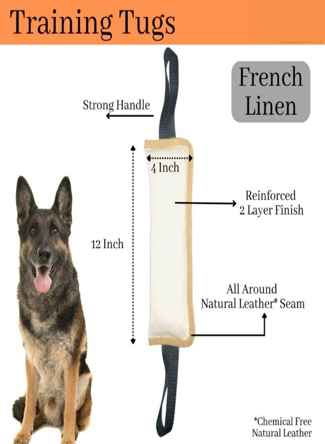 Vama Leathers Vama Dog Training Bite Tug - Dual Handle Durable Bite Toy (12 x 4 Inch) for PSA, IGP & Working Dogs -Obedience & Bite Work - Image 2