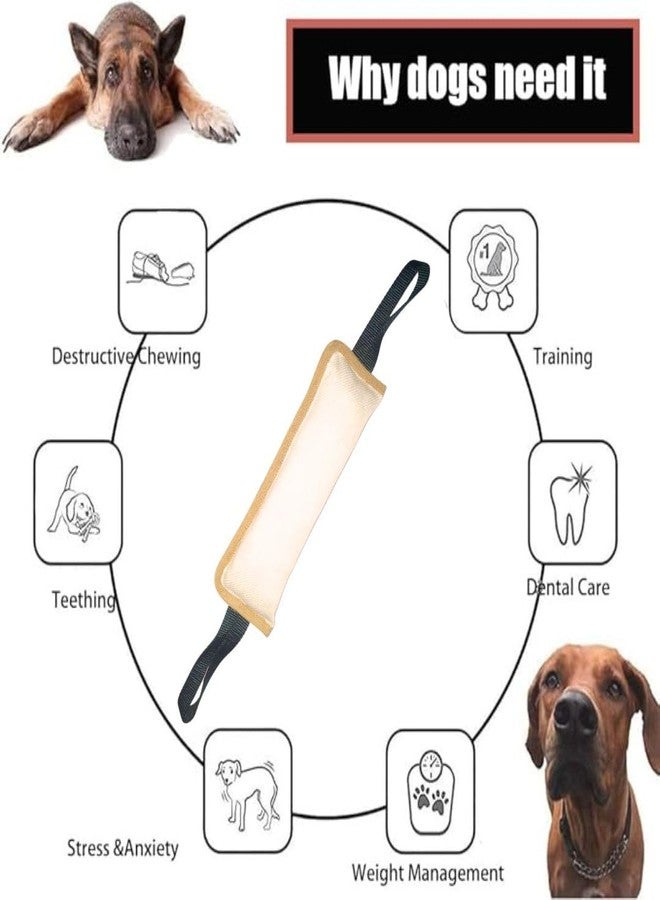 Vama Leathers Vama Dog Training Bite Tug - Dual Handle Durable Bite Toy (12 x 4 Inch) for PSA, IGP & Working Dogs -Obedience & Bite Work - Image 5