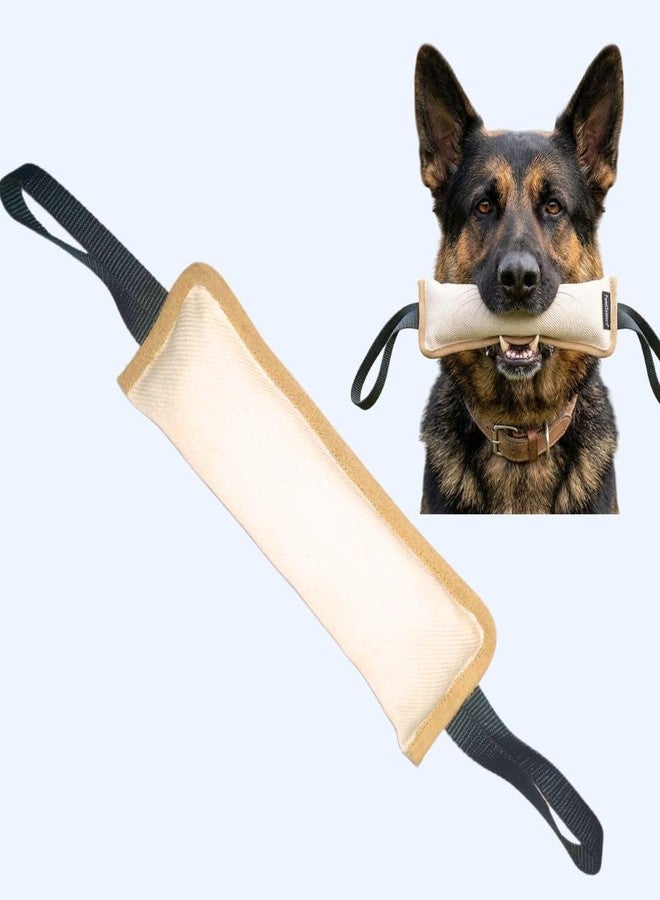 Vama Leathers Vama Dog Training Bite Tug - Dual Handle Durable Bite Toy (12 x 4 Inch) for PSA, IGP & Working Dogs -Obedience & Bite Work - Image 1