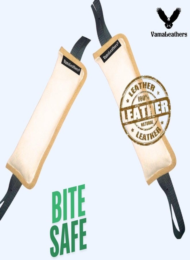 Vama Leathers Vama Dog Training Bite Tug - Dual Handle Durable Bite Toy (12 x 4 Inch) for PSA, IGP & Working Dogs -Obedience & Bite Work - Image 4