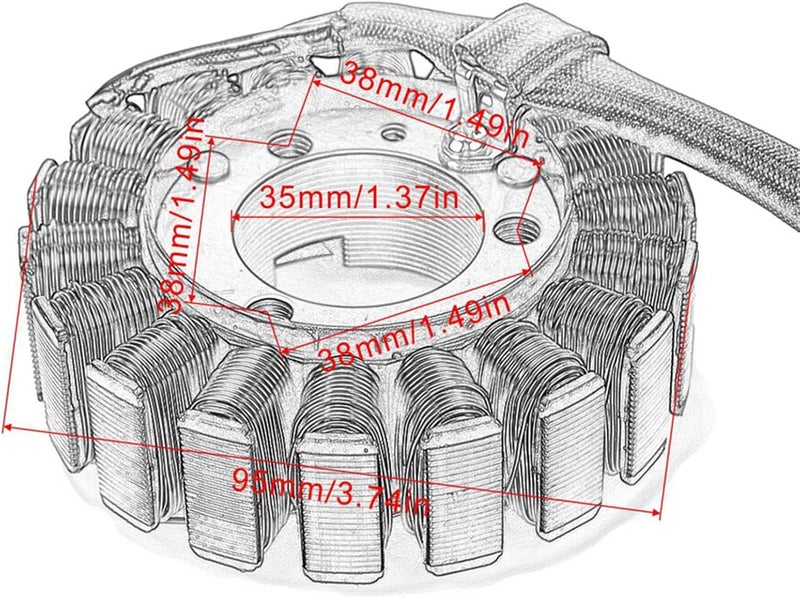 Wivplex Magneto Generator Engine Stator Coil for Motorcycles - Image 2
