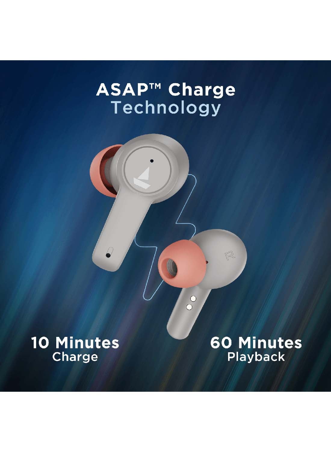 Boat Airdopes 411Anc Wireless Earbuds - Grey Hurricane