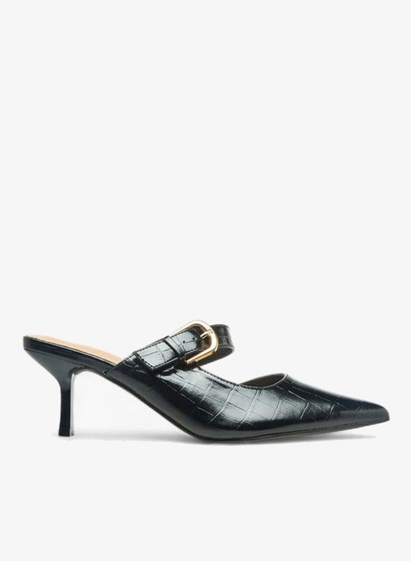 فلورا بيلا من شو إكسبرس صنادل نسائية بكعب واسع مزينة بإبزيم - Image 2