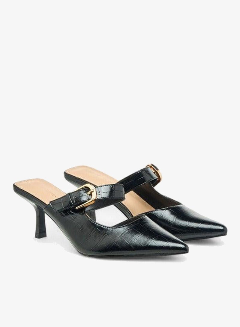 فلورا بيلا من شو إكسبرس صنادل نسائية بكعب واسع مزينة بإبزيم - Image 3