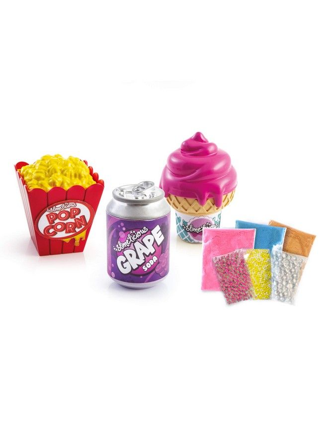 Canal Toys مجموعة من 3 قطع من الوحل المعطر So Slime Diy Slimeicious، آيس كريم، صودا العنب وفشار (277067) - Image 4