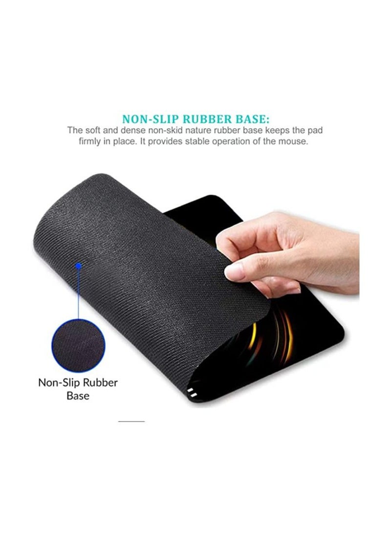 STRIFF Mpad Mouse Mat 240X200X3mm Gaming Mouse Pad, Non-Slip Rubber Base, Waterproof Surface, Premium-Textured, Stitched Edges Mousepads, Compatible with Laser and Optical Mice