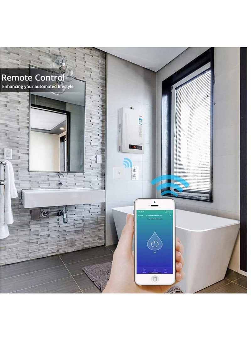 SYOSI - Smart Water Heater Switch WiFi Boiler Switch Touch  Wireless Timer Remote Control Water Heater Switches Compatible with Alexa Echo and Google Home Fit for Baking Machine Coffee Maker - Image 1