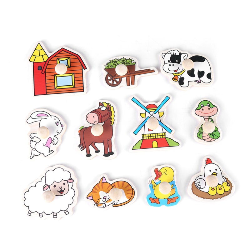 Wooden Puzzle: High-Quality Polished Wood - Non-Toxic Odourless Cognitive Toy for Kids’ Early Learning, Spatial Thinking and Parent-Child Interaction - Image 3
