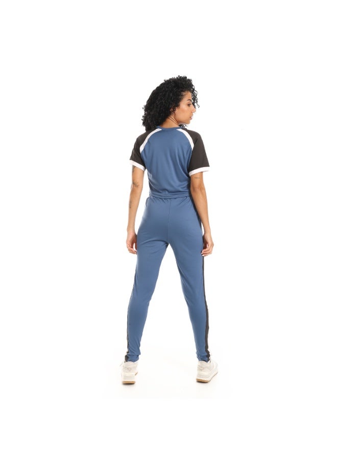 Caesar Women's two-piece sports set, half-sleeved T-shirt and pants  - Image 4