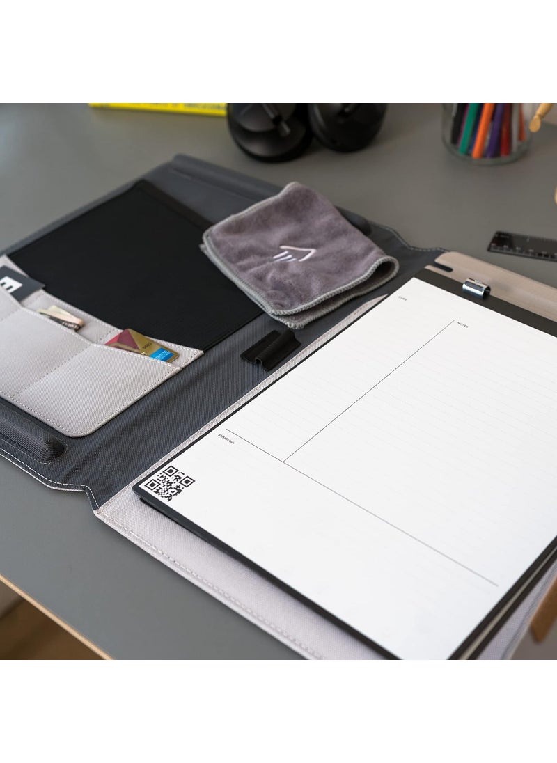 Rocketbook Rocketbook Capsule Cover for Orbit Executive  100 Recyclable Cover with Pen Holder Magnetic Clasp  Inner Storage  Black  - Image 4