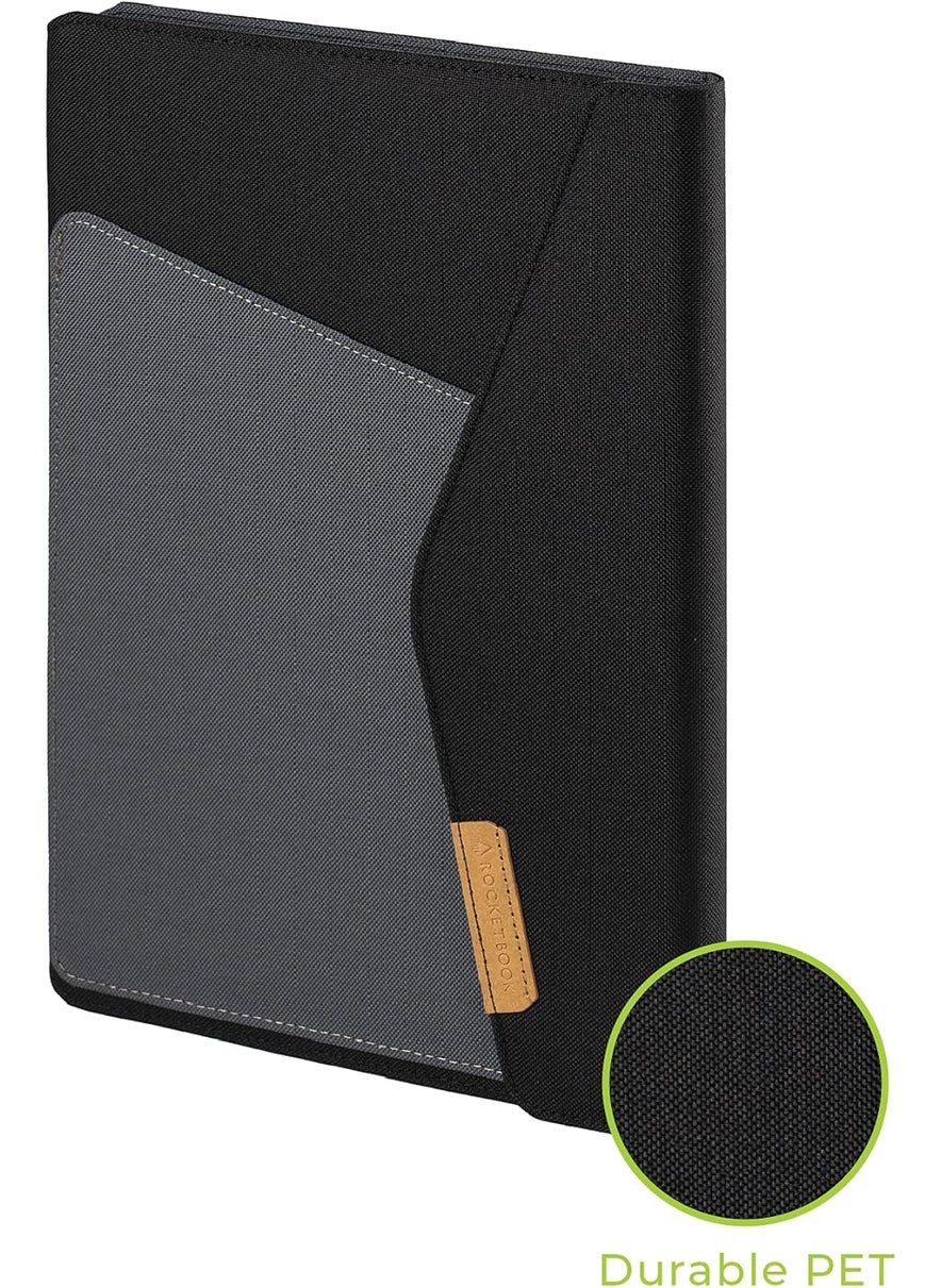 Rocketbook Rocketbook Capsule Cover for Orbit Executive  100 Recyclable Cover with Pen Holder Magnetic Clasp  Inner Storage  Black  - Image 2