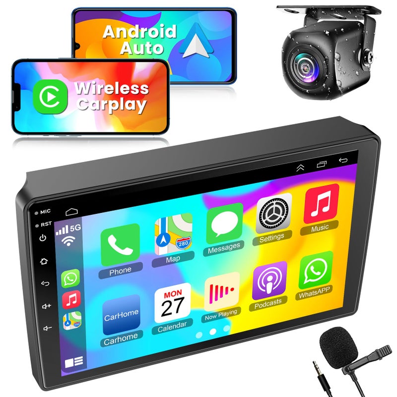 electrosmart Car Radio for Dodge RAM 1500 Upgrade 2019 2020 2021 2022 2023 2024, with Wireless CarPlay and Android Auto,9'' Android 13 Touch Screen Radio GPS Navigation,4G Ram 64G ROM(Only fit Manual AC) - Image 1