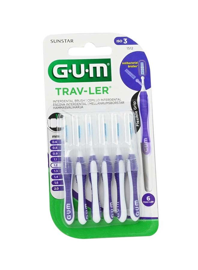 Gum فرشاة بين الأسنان بطلر غم بروكسا للسفر 1.2 مم