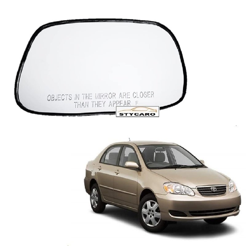 STYCARO Right Side View Mirror Glass compatible with Toyota Corolla 2003-2008 Old Model - Image 1