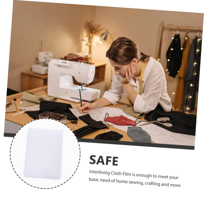 White Double Sided Self Adhesive Interlining Fabric for Sewing Repairs and Quilting Crafts Strong Bond - Image 3