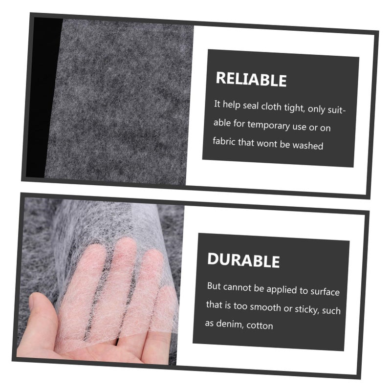 White Double Sided Self Adhesive Interlining Fabric for Sewing Repairs and Quilting Crafts Strong Bond - Image 4