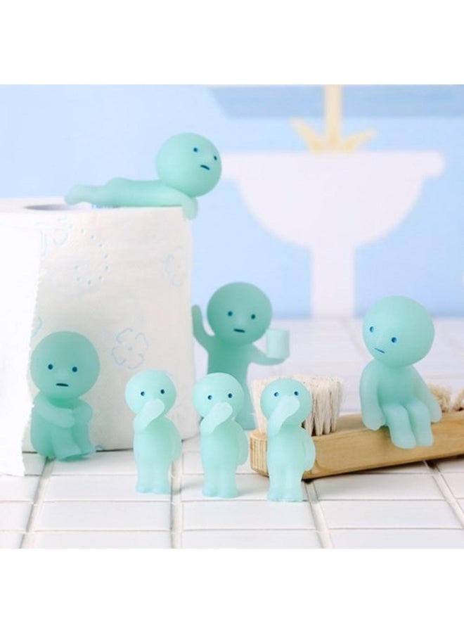 Smiski Toilet Series Glow In The Dark Mini Figure Luminous Bathroom Collectible Miniature Blind Box Single Random Surprise Keepsake Accent - Image 1