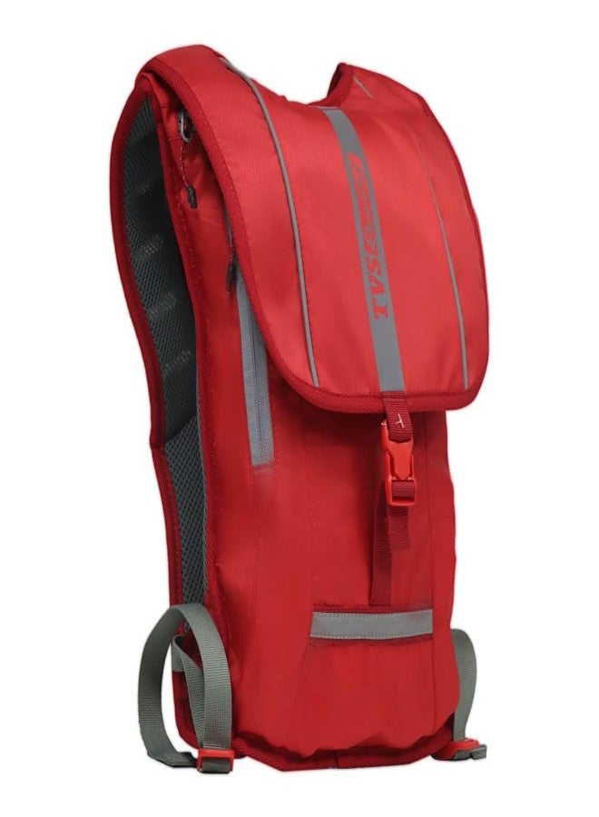 TVS Racing Hydration Bag 3 litres-Premium Hydration Bag for Bikers, Runners, and Trekkers�Includes 2L Hydrapack Shape-Shift Kit-Fully Adjustable-Breathable Design-(Red) - Image 2