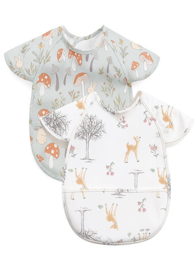 Chic Buddy Baby Feeding Bibs 6 to 12 Months - Waterproof Bib and apron for Babies upto 36 months, Boys & Girls, Easy-Clean Food Catcher for Mess-Free Feeding, Adjustable Bib for Growing babies - Image 1