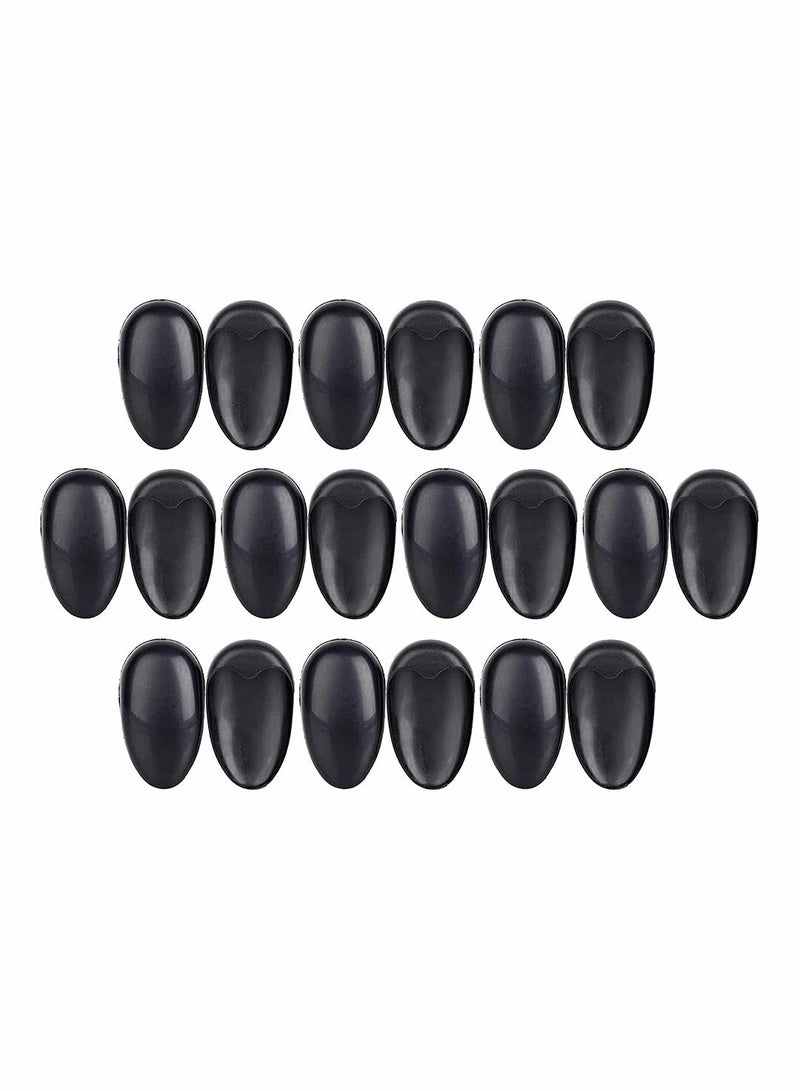 Excefore 10 Pairs Black Plastic Ear Cover Professional Waterproof Ear Protector Caps Home Shower Ear Shield Protector Reusable Salon Hairstyle Earmuffs Fit for Hair Dye Shower Bathing - Image 1