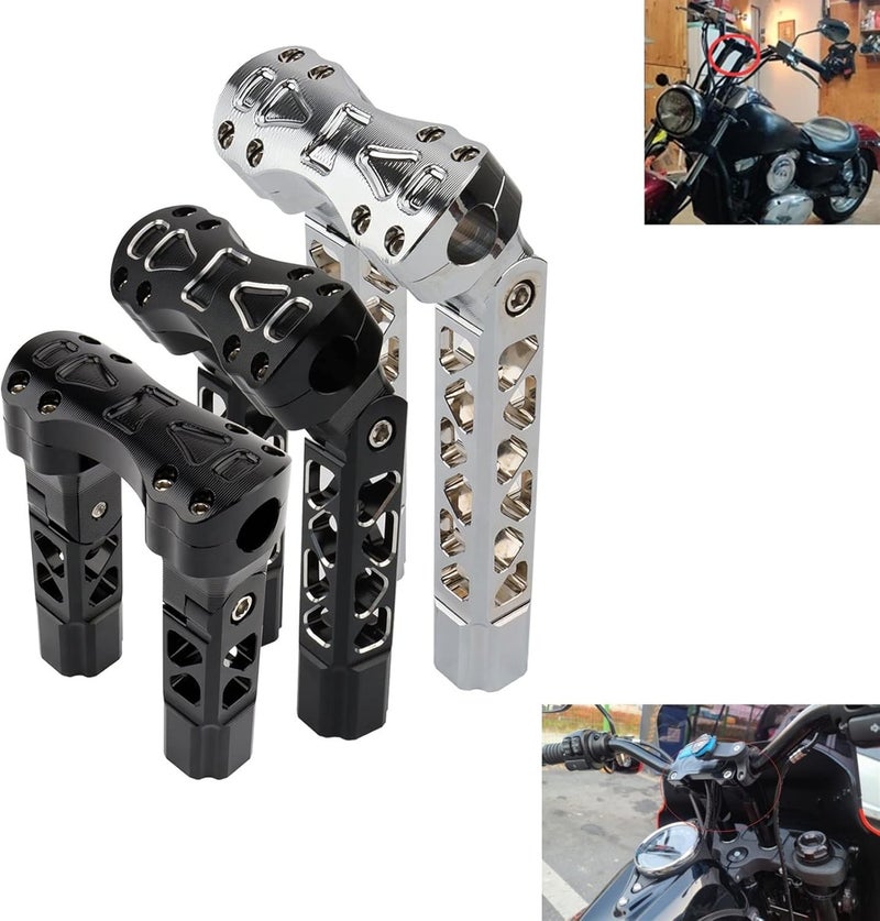 DEMULAX 25mm Pullback Handlebar Risers for Harley Motorcycles - Image 5