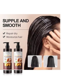 SADOER Ginger Care set for Hair Treated With Protein and Keratin Shampoo 500 ml Conditioner 500 ml andMask 500ml  - Image 3